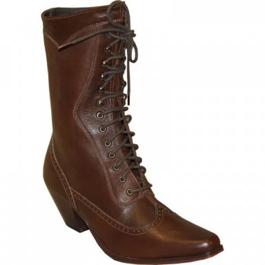 Rawhide Womens 8? Brown Victorian Lace Up Boot 5011