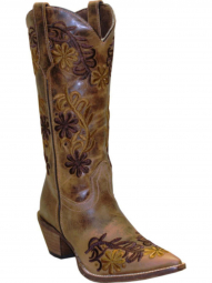 Rawhide Womens Tan Embroidered Cowgirl Boot 5024