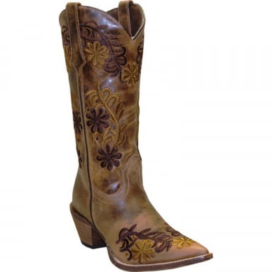 Rawhide Womens Tan Embroidered Cowgirl Boot 5024