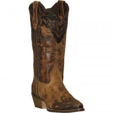 Rawhide Womens Brown Two-Toned Western Wingtip Cowgirl Boot 5026