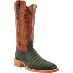 RWatson Mens Nubuck Olive Green Caiman Western Boots RW2006-2