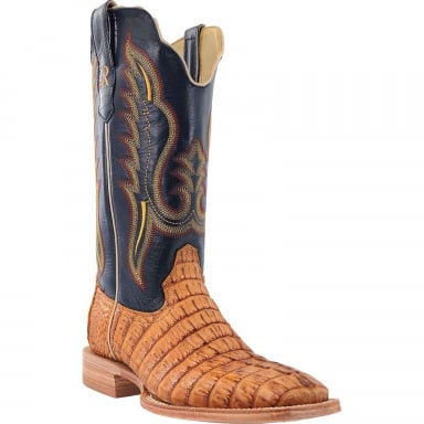 RWatson Mens Saddle Hornback Caiman Tail Western Boots RW3010-2