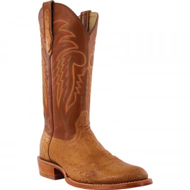 RWatson Mens Antique Saddle Bruciato Smooth Ostrich Western Boots RW5533-6