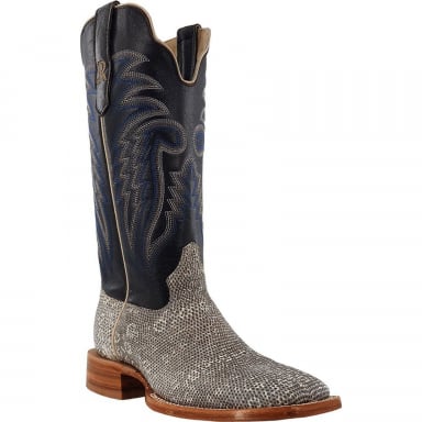 RWatson Mens Cognac Ring Lizard Western Boots RW7900-1