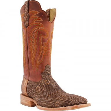 RWatson Mens Cognac Ring Lizard Cowboy Boots RW7901