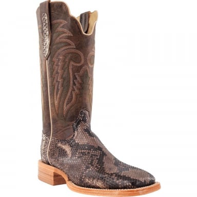 RWatson Mens Rustic Python Belly Western Boots RW7913-2