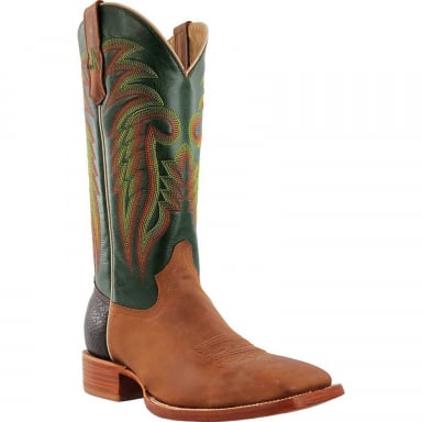 RWatson Mens Mad Cat Tan Cow Western Boots RW8001