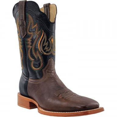 RWatson Mens Antique Miel Goat Western Boots RW8003