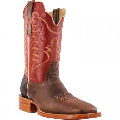 RWatson Mens Arizona Tan Cowhide Western Boots RW8021-2