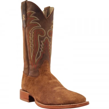 RWatson Mens Tan Rough Out Western Boots RW8200-2