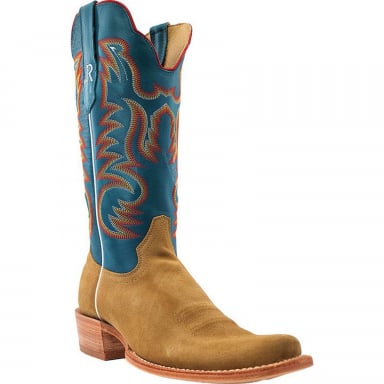 RWatson Mens Sand Rough Out Western Boots RW8206-1