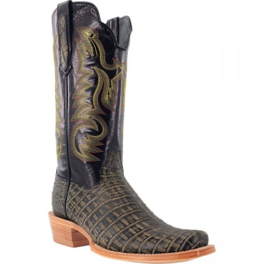 RWatson Mens Green Safari Nile Crocodile Western Boots RW9006-2