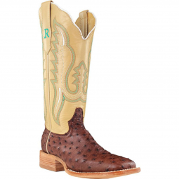 RWatson Womens Kango Tabac Full Quill Ostrich Cowgirl Boots RWL4301