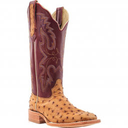 RWatson Womens Antique Saddle Bruciato Full Quill Ostrich Cowgirl Boots RWL4304-2