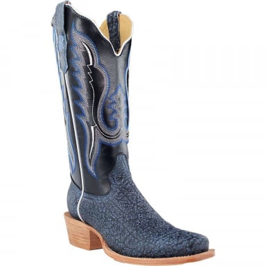 RWatson Womens Midnight Blue Cape Buffalo Cowgirl Boots RWL7103-1