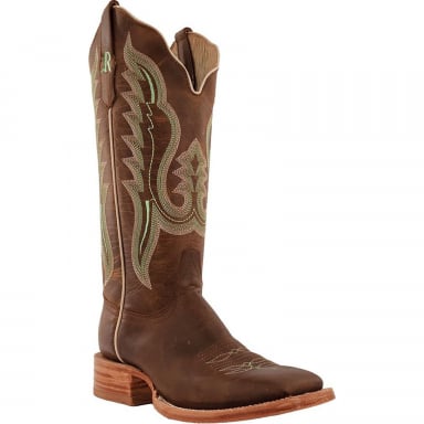 RWatson Womens Arizona Tan Cowhide Cowgirl Boots RWL8300-2-1