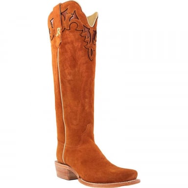 RWatson Womens 17" Ginger Rough Out Cowgirl Boots RWL8421