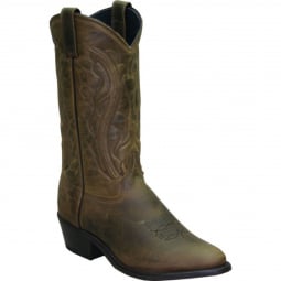 Sage Mens Olive Brown Longhorn Western Boot 3051