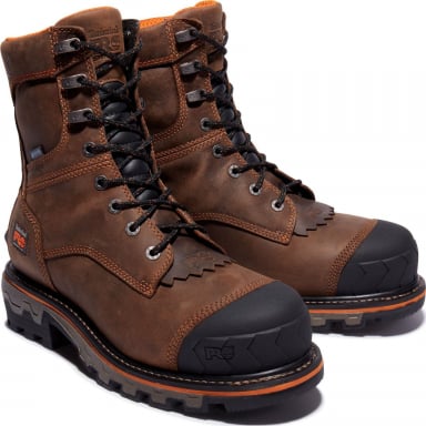 Timberland Mens Timberland Pro Boondock HD 8" Waterproof Insulated Comp-Toe Logger Boots TB0A28SB214