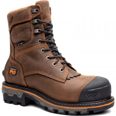 Timberland Mens Timberland Pro Boondock HD 8" Waterproof Insulated Comp-Toe Logger Boots TB1A28SB214