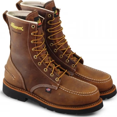 Thorogood Mens 1957 Series Waterproof 8" Crazyhorse Moc Toe Maxwear90 Work Boots 804-3898