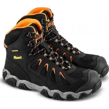 Thorogood Mens Crosstrex Series Waterproof 6" Black Safety Toe Hiking Boots 804-6296