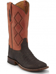 Tony Lama Mens 13" Chocolate Hornback Caiman Cowboy Boot TL5206