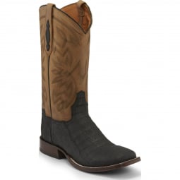 Tony Lama Mens 13" Black Caiman Belly Cowboy Boot TL5255