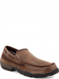 Twisted X Mens Slip-on Driving Moccasin Brown MDMS009