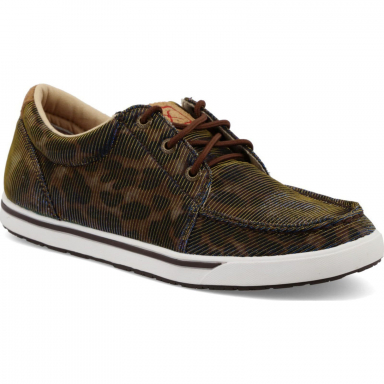 Twisted X Womens Kicks Shiny Leopard & Brown WCA0023