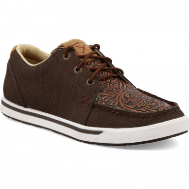 Twisted X Womens Kicks Cocoa & Tooled Brown WCA0065