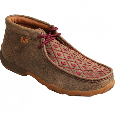 Twisted X Womens Driving Moccasin Bomber Mahogany WDM0071